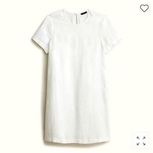 J Crew Linen Tshirt Dress white xlarge NWOT